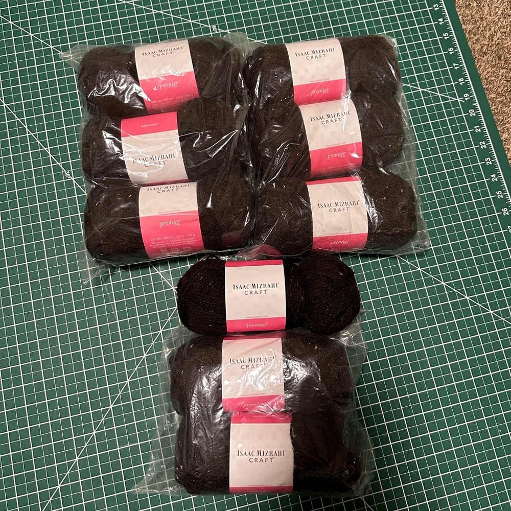 Isaac Mizrahi Craft Yarn - Dark Brown with Metallic Flecks